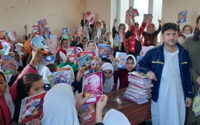 Distribution of Bab stationery to the students of Turkmen High School